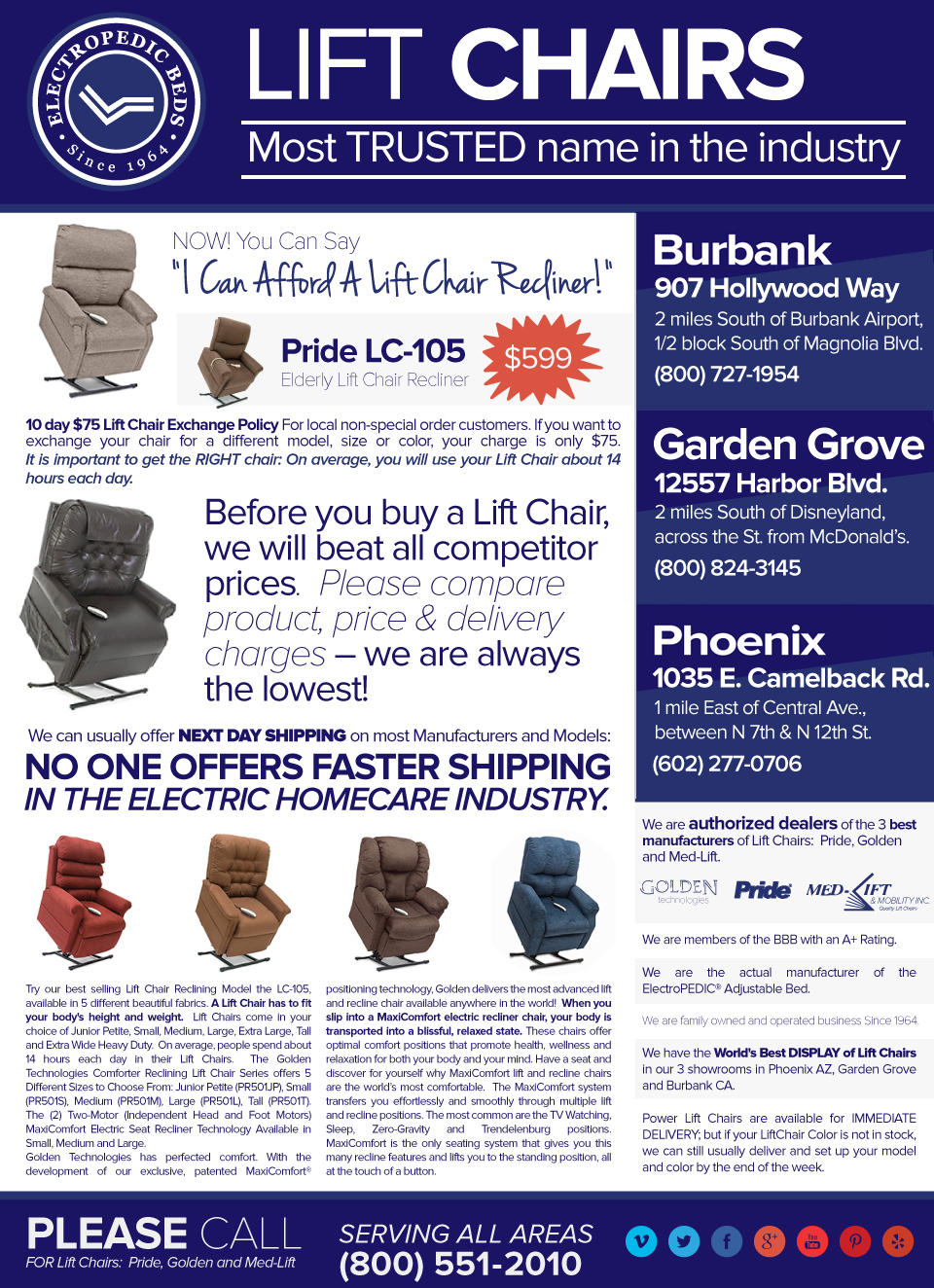 Greater Los Angeles Area 
 Bariatric Beds